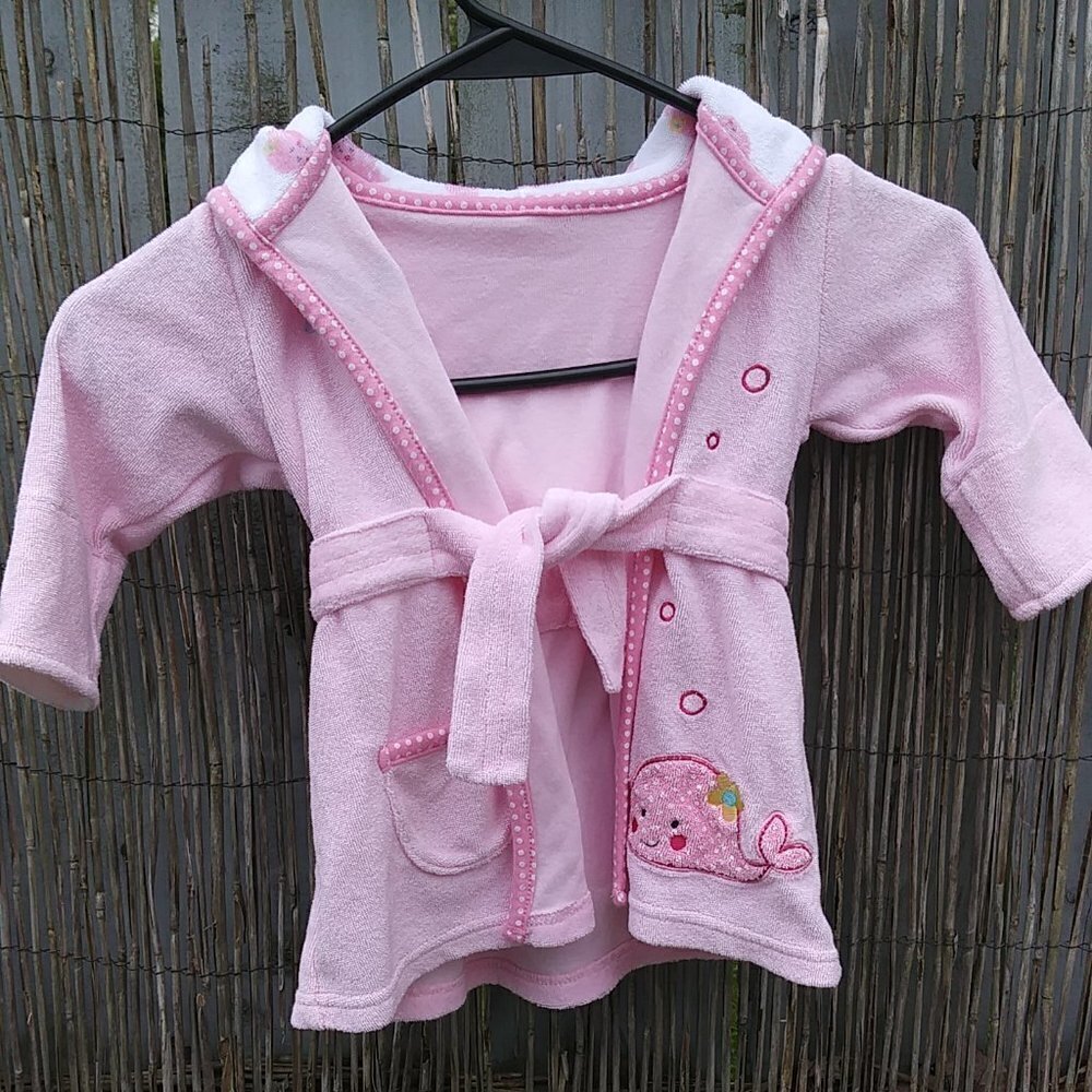 Baby Girl Carter's Pink Terry Hooded Robe - 0-9M
